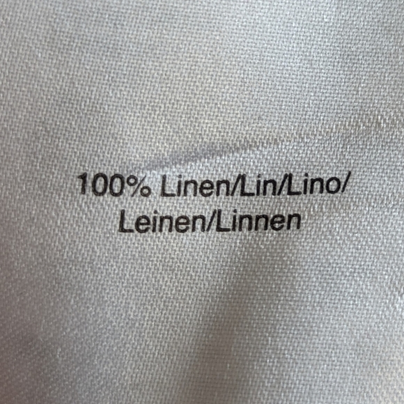 DKNY 100% Linen Asymmetrical Sleeveless Fringe Hem Blouse Women's Medium - Picture 7 of 8